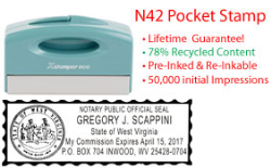 West Virginia Notary Pocket Stamp