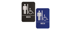 ADA101_201 - Men ADA Compliant Sign with Wheelchair, 6" x 9"