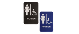 ADA102_202 - Women ADA Compliant Sign with Wheelchair, 6" x 9"
