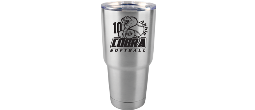 SB-SS-30C - 30 oz Stainless Steel Cobra Softball Tumbler with Custom Name and Number