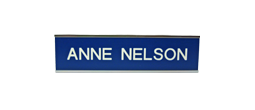 W36 - 2" x 10" Wall Name Plate in Silver Frame