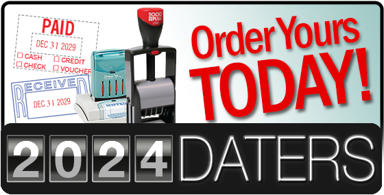 Custom Date Stamps - Faxed, Entered, Paid, Received Date Stamps